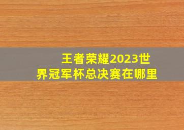 王者荣耀2023世界冠军杯总决赛在哪里