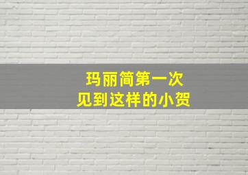 玛丽简第一次见到这样的小贺