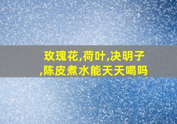 玫瑰花,荷叶,决明子,陈皮煮水能天天喝吗