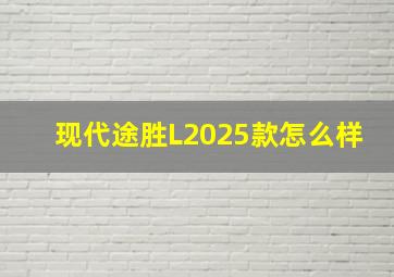 现代途胜L2025款怎么样