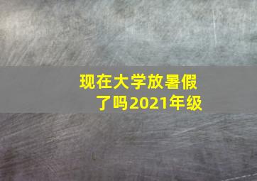 现在大学放暑假了吗2021年级