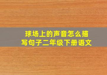 球场上的声音怎么描写句子二年级下册语文