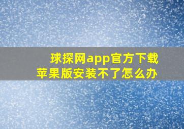 球探网app官方下载苹果版安装不了怎么办