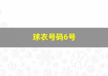 球衣号码6号