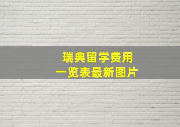 瑞典留学费用一览表最新图片