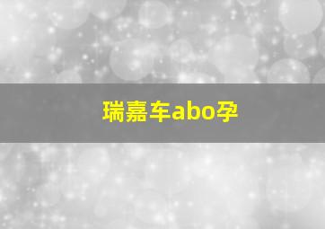 瑞嘉车abo孕