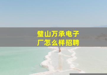 璧山万承电子厂怎么样招聘