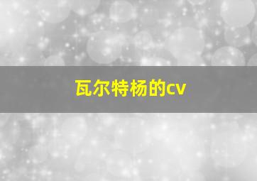 瓦尔特杨的cv