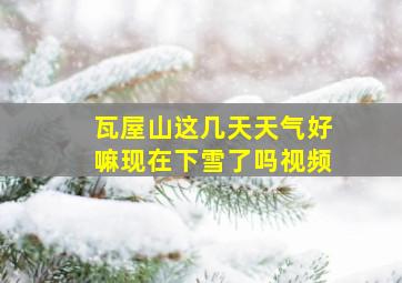 瓦屋山这几天天气好嘛现在下雪了吗视频