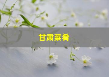 甘肃菜肴