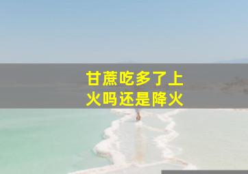 甘蔗吃多了上火吗还是降火