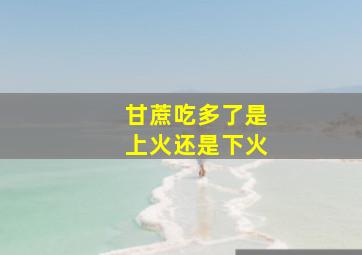 甘蔗吃多了是上火还是下火