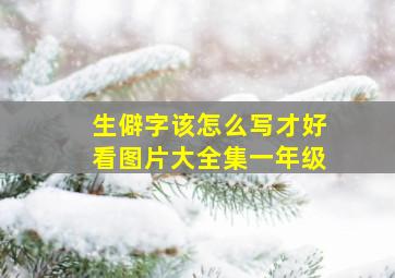 生僻字该怎么写才好看图片大全集一年级