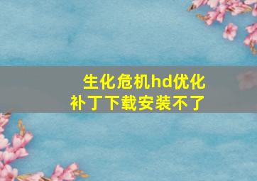 生化危机hd优化补丁下载安装不了