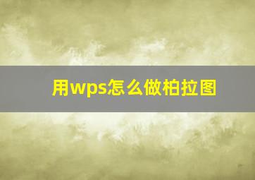 用wps怎么做柏拉图