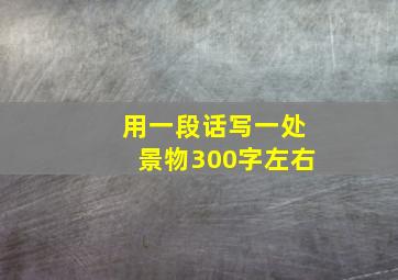 用一段话写一处景物300字左右