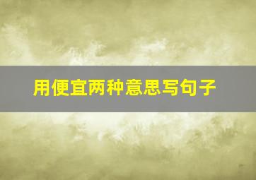 用便宜两种意思写句子