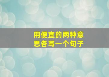 用便宜的两种意思各写一个句子