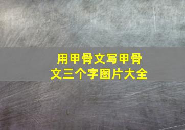 用甲骨文写甲骨文三个字图片大全