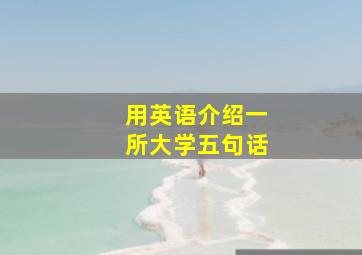 用英语介绍一所大学五句话