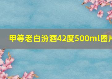 甲等老白汾酒42度500ml图片