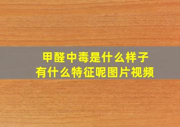 甲醛中毒是什么样子有什么特征呢图片视频