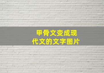 甲骨文变成现代文的文字图片