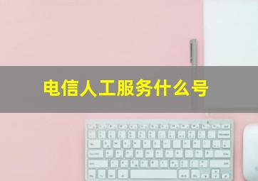 电信人工服务什么号