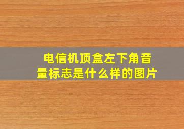 电信机顶盒左下角音量标志是什么样的图片