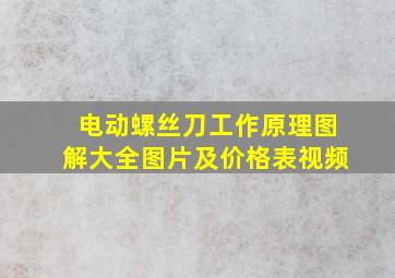 电动螺丝刀工作原理图解大全图片及价格表视频