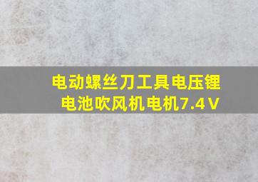 电动螺丝刀工具电压锂电池吹风机电机7.4Ⅴ