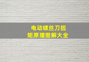 电动螺丝刀扭矩原理图解大全