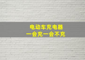 电动车充电器一会充一会不充