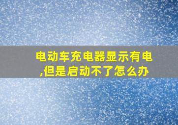 电动车充电器显示有电,但是启动不了怎么办