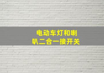 电动车灯和喇叭二合一接开关