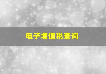 电子增值税查询