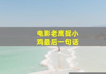 电影老鹰捉小鸡最后一句话