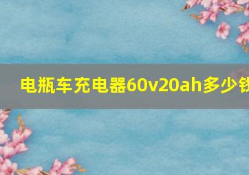 电瓶车充电器60v20ah多少钱