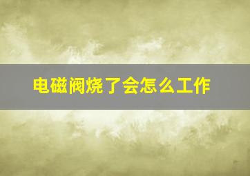 电磁阀烧了会怎么工作