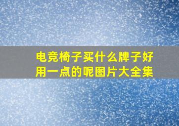 电竞椅子买什么牌子好用一点的呢图片大全集