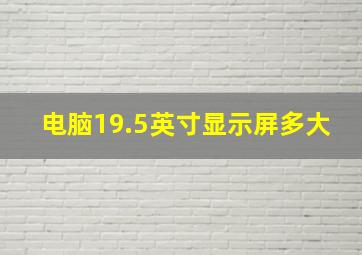 电脑19.5英寸显示屏多大