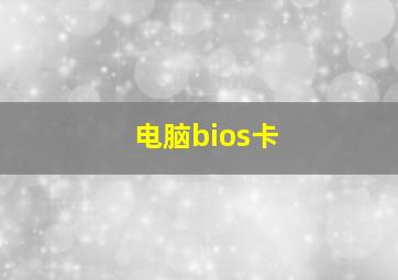 电脑bios卡