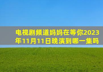 电视剧频道妈妈在等你2023年11月11日晚演到哪一集吗