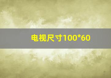 电视尺寸100*60