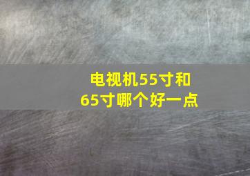 电视机55寸和65寸哪个好一点