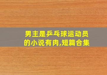 男主是乒乓球运动员的小说有肉,短篇合集