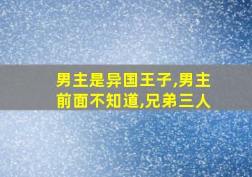 男主是异国王子,男主前面不知道,兄弟三人