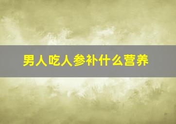 男人吃人参补什么营养