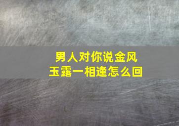 男人对你说金风玉露一相逢怎么回