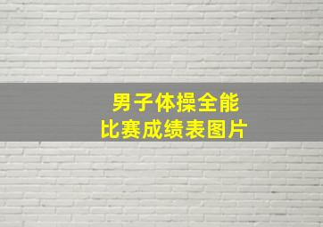 男子体操全能比赛成绩表图片